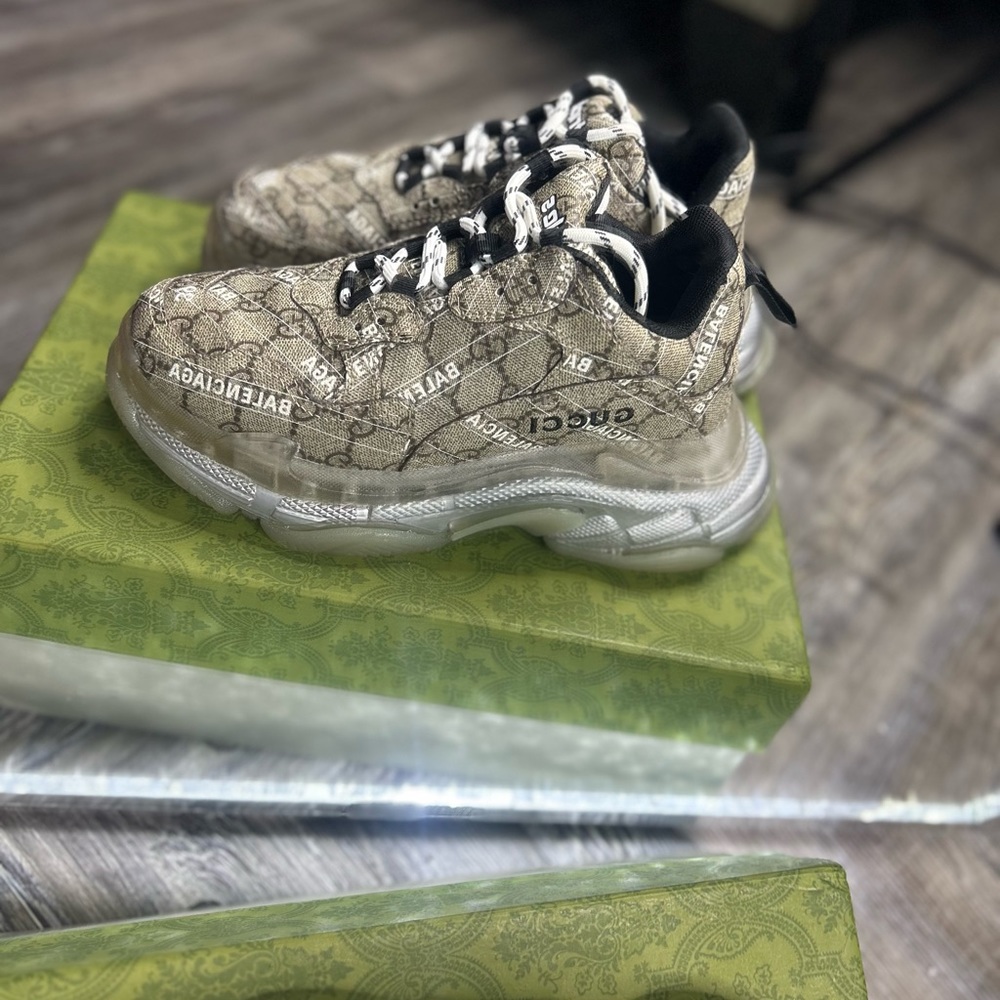 Gucci & Balenciaga Designer Sneakers - Beige and Black
